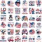 36 Pcs 4th of July Iron On Transfers – Patriotic Heat Transfer Vinyl Decals for Clothing, Bags, Shirts, Jackets, DIY Crafts & Independence Day Decorations